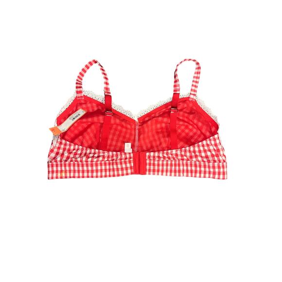 Colsie Red Gingham Woven Bralette - Size XXL - Picture 2 of 3